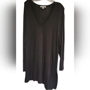 Black asymmetrical sweater by Sejour 2X.